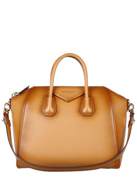 buy givenchy medium shiny antigona dark brown handbag|givenchy antigona shopper.